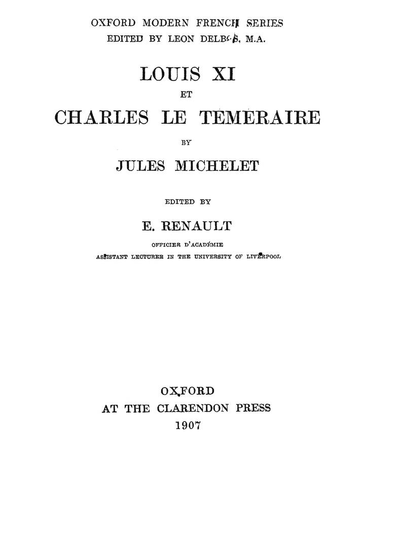 Louis XI et Charles Le Temeraire